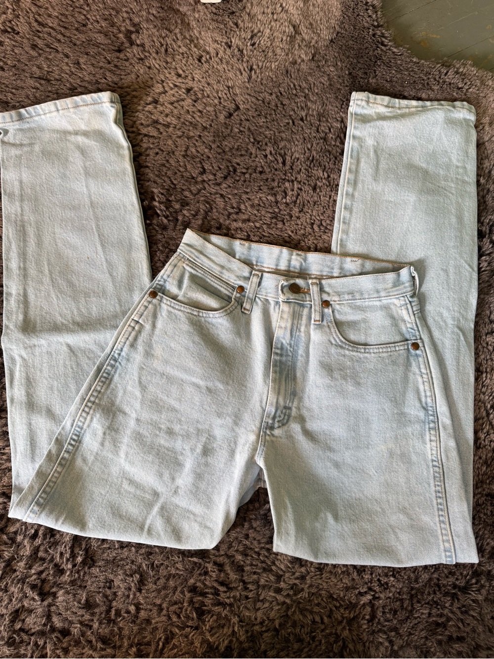 Wrangler Light Wash Boot Cut Jeans - Pale Blue